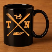Tn Baseball Team Tennessee Player 11oz C Handle Ceramic Mug