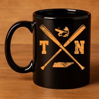 Tn Baseball Team Tennessee Player 11oz C Handle Ceramic Mug