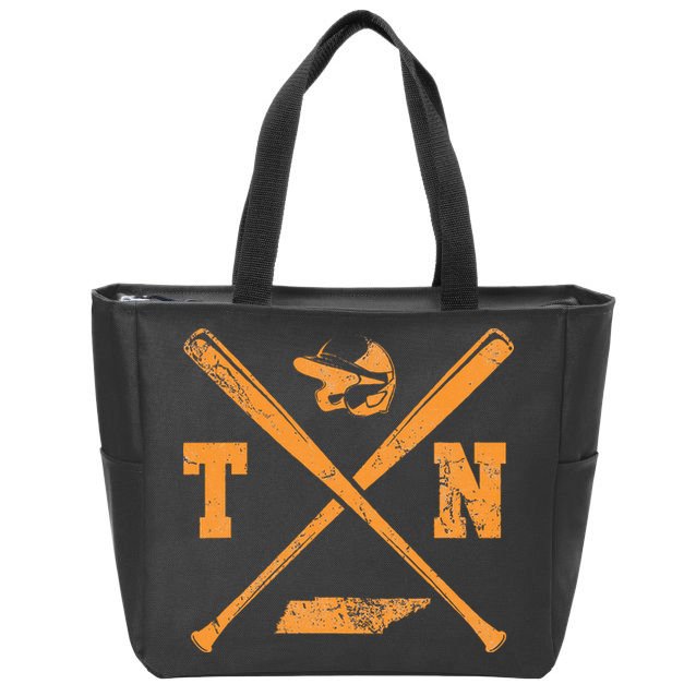 Tn Baseball Team Tennessee Player Zip Tote Bag