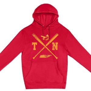 Tn Baseball Team Tennessee Player Premium Pullover Hoodie