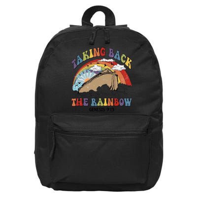 Taking Back The Rainbow Christian Jesus Rainbow Ship 16 in Basic Backpack