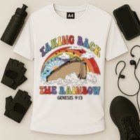Taking Back The Rainbow Christian Jesus Rainbow Ship Cooling Performance Crew T-Shirt