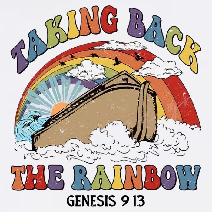 Taking Back The Rainbow Christian Jesus Rainbow Ship Cooling Performance Crew T-Shirt