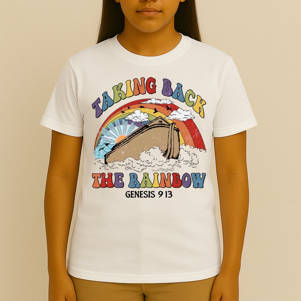 Taking Back The Rainbow Christian Jesus Rainbow Ship T-Shirt