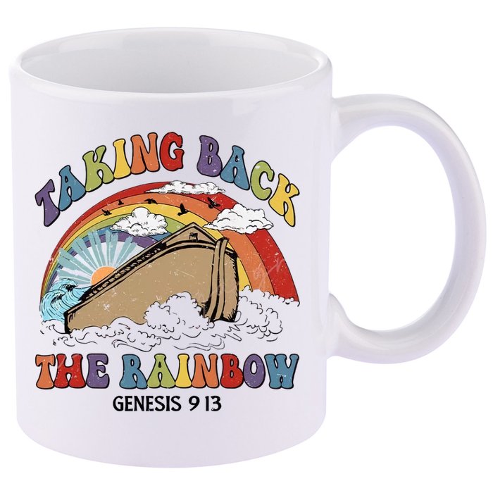 Taking Back The Rainbow Christian Jesus Rainbow Ship 11oz C Handle Ceramic Mug