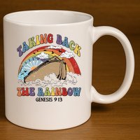 Taking Back The Rainbow Christian Jesus Rainbow Ship 11oz C Handle Ceramic Mug