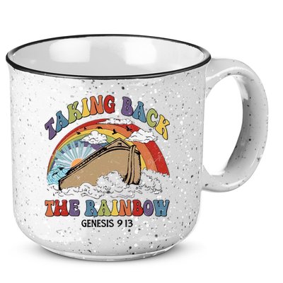 Taking Back The Rainbow Christian Jesus Rainbow Ship 15oz Campfire Ceramic Mug