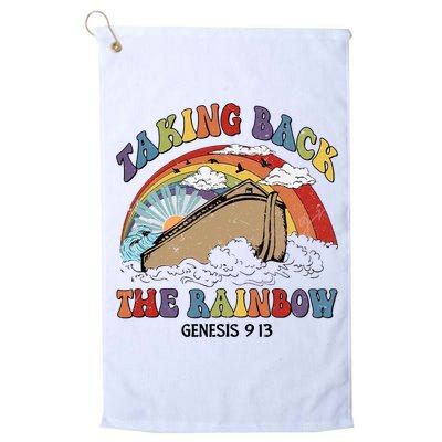 Taking Back The Rainbow Christian Jesus Rainbow Ship Golf Towel