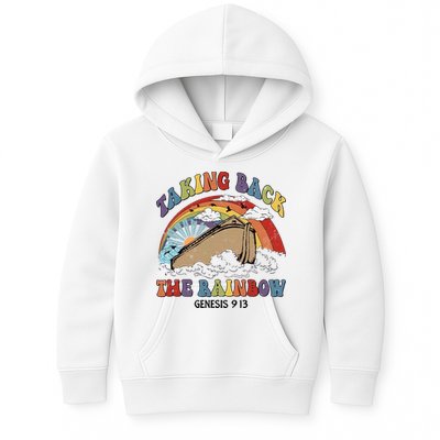 Taking Back The Rainbow Christian Jesus Rainbow Ship Kids Hoodie