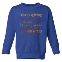 Thankful Blessings Thanksgiving Family Toddler Sweatshirt