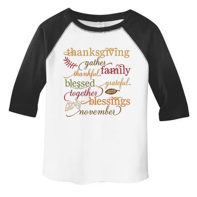 Thankful Blessings Thanksgiving Family Toddler Fine Jersey T-Shirt