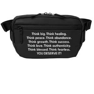 Think Big Think Healing Think Peace Think Abundance Think Growth Crossbody Pack