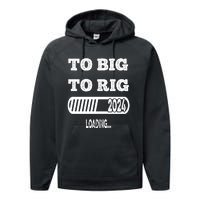 To Big To Rig 2024 Fanny Trump Quote Premium Performance Fleece Hoodie