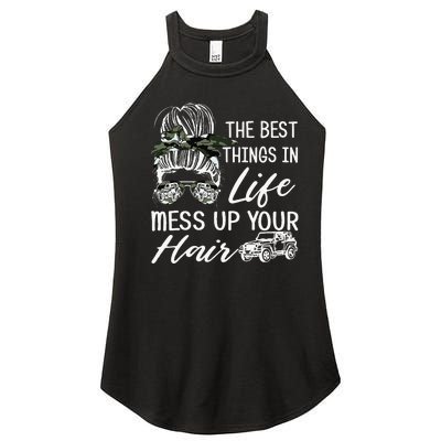 The Best Things In Life Mess Up Your Hair Women’s Perfect Tri Rocker Tank