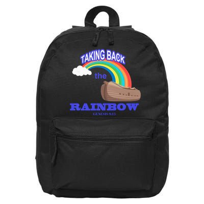 Taking Back The Rainbow Christian Jesus Rainbow Ship 16 in Basic Backpack