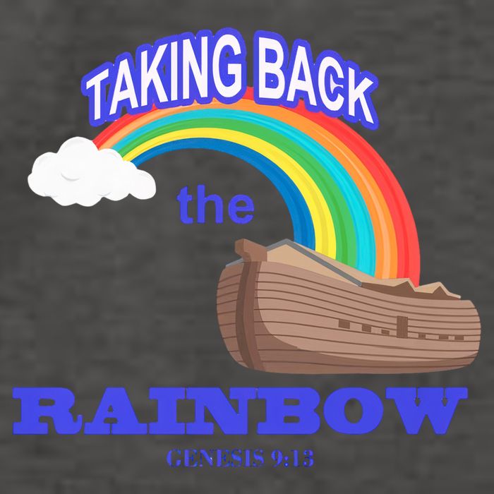 Taking Back The Rainbow Christian Jesus Rainbow Ship Vector Backpack