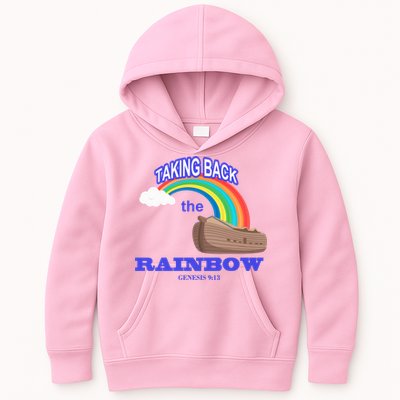 Taking Back The Rainbow Christian Jesus Rainbow Ship Kids Hoodie