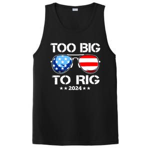 Too Big To Rig 2024 American Flag Too Big To Rig Trump 2024 PosiCharge Competitor Tank