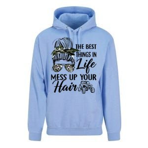 The Best Things In Life Mess Up Your Hair Sxs Utv Unisex Surf Hoodie