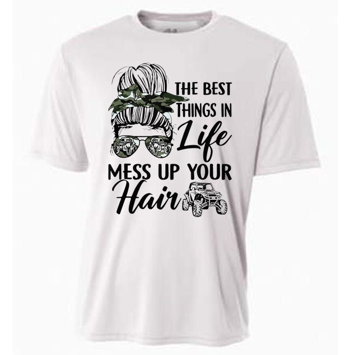 The Best Things In Life Mess Up Your Hair Sxs Utv Cooling Performance Crew T-Shirt