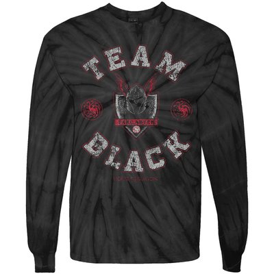 Team Black Targaryen House Tie-Dye Long Sleeve Shirt