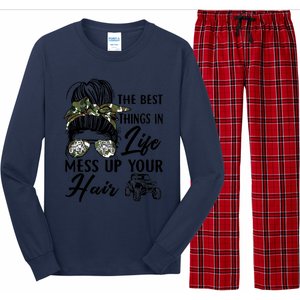 The Best Things In Life Mess Up Your Hair UTV SXS Funny Long Sleeve Pajama Set