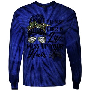 The Best Things In Life Mess Up Your Hair UTV SXS Funny Tie-Dye Long Sleeve Shirt