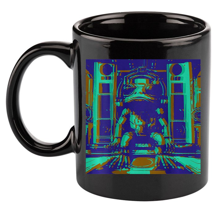 Tigua Bass 11oz C Handle Ceramic Mug