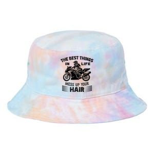 The Best Things In Life Mess Up Your Hair Motorcycle Wos Tie Dye Newport Bucket Hat