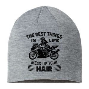 The Best Things In Life Mess Up Your Hair Motorcycle Wos Sustainable Beanie