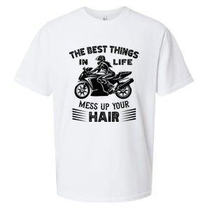 The Best Things In Life Mess Up Your Hair Motorcycle Wos Sueded Cloud Jersey T-Shirt