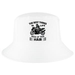 The Best Things In Life Mess Up Your Hair Motorcycle Wos Cool Comfort Performance Bucket Hat