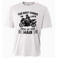 The Best Things In Life Mess Up Your Hair Motorcycle Wos Cooling Performance Crew T-Shirt