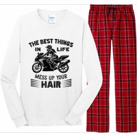 The Best Things In Life Mess Up Your Hair Motorcycle Wos Long Sleeve Pajama Set