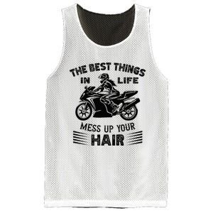 The Best Things In Life Mess Up Your Hair Motorcycle Wos Mesh Reversible Basketball Jersey Tank