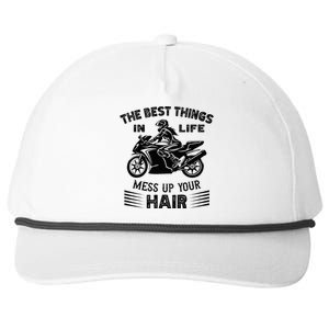 The Best Things In Life Mess Up Your Hair Motorcycle Wos Snapback Five-Panel Rope Hat