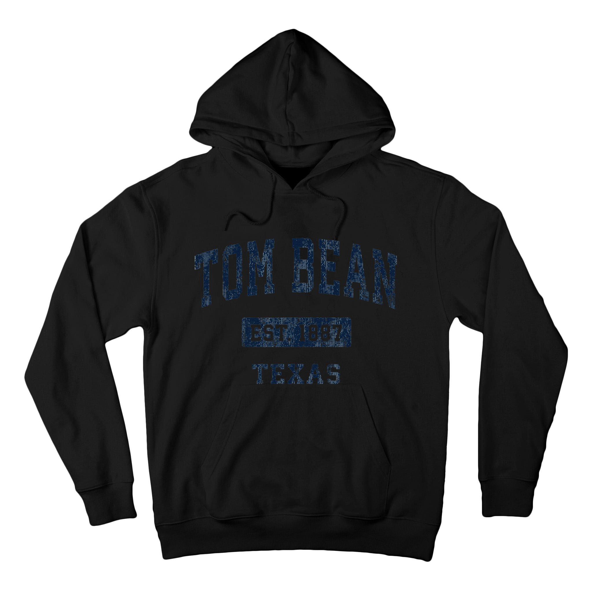 Tom Bean Texas Tx Vintage Established Tall Hoodie