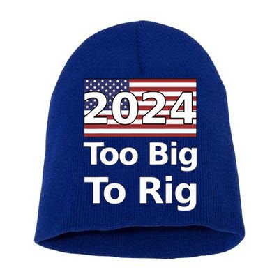 Too Big To Rig 2024 Election Short Acrylic Beanie