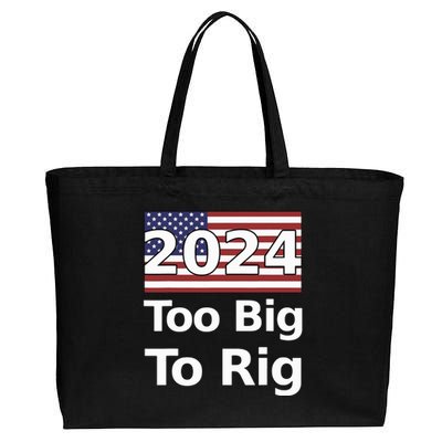 Too Big To Rig 2024 Election Cotton Canvas Jumbo Tote