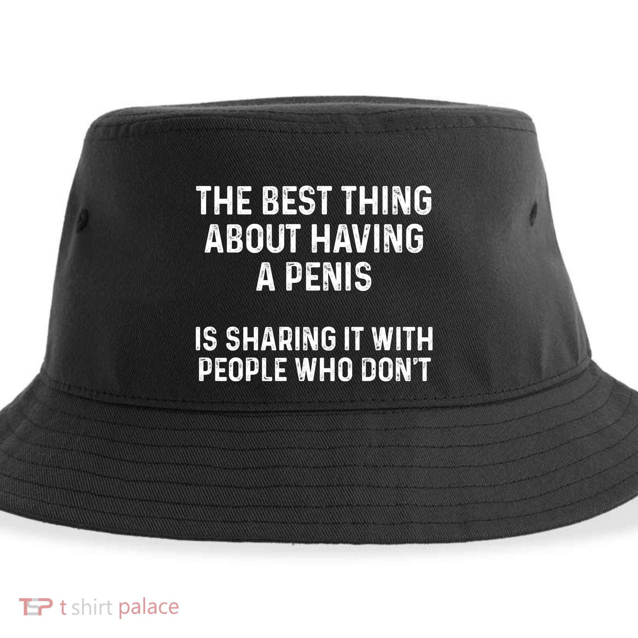 The Best Thing About Having A Penis Funny Sarcasm Sayings Sustainable Bucket Hat