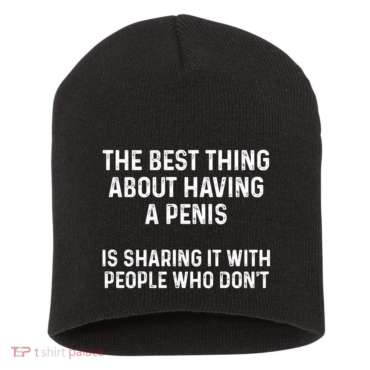The Best Thing About Having A Penis Funny Sarcasm Sayings Short Acrylic Beanie
