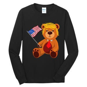 Trumpy Bear Trump 24 Elect President Trump 2024 Tall Long Sleeve T-Shirt