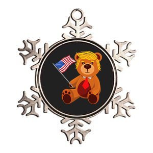 Trumpy Bear Trump 24 Elect President Trump 2024 Metallic Star Ornament