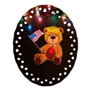 Trumpy Bear Trump 24 Elect President Trump 2024 Ceramic Oval Ornament