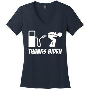 Thanks Biden Women's V-Neck T-Shirt