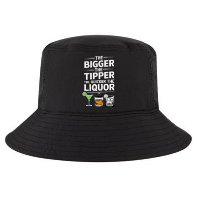 The Bigger The Tipper The Quicker The Liquor Bartender Mixer Cool Comfort Performance Bucket Hat