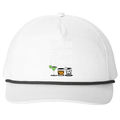 The Bigger The Tipper The Quicker The Liquor Bartender Mixer Snapback Five-Panel Rope Hat