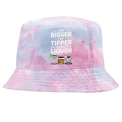 The Bigger The Tipper The Quicker The Liquor Bartender Mixer Tie-Dyed Bucket Hat