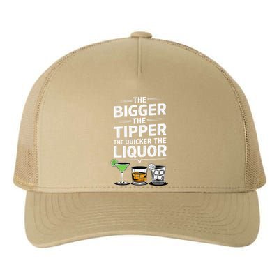 The Bigger The Tipper The Quicker The Liquor Bartender Mixer Yupoong Adult 5-Panel Trucker Hat