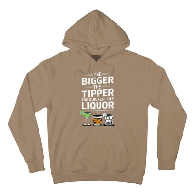 The Bigger The Tipper The Quicker The Liquor Bartender Mixer Hoodie